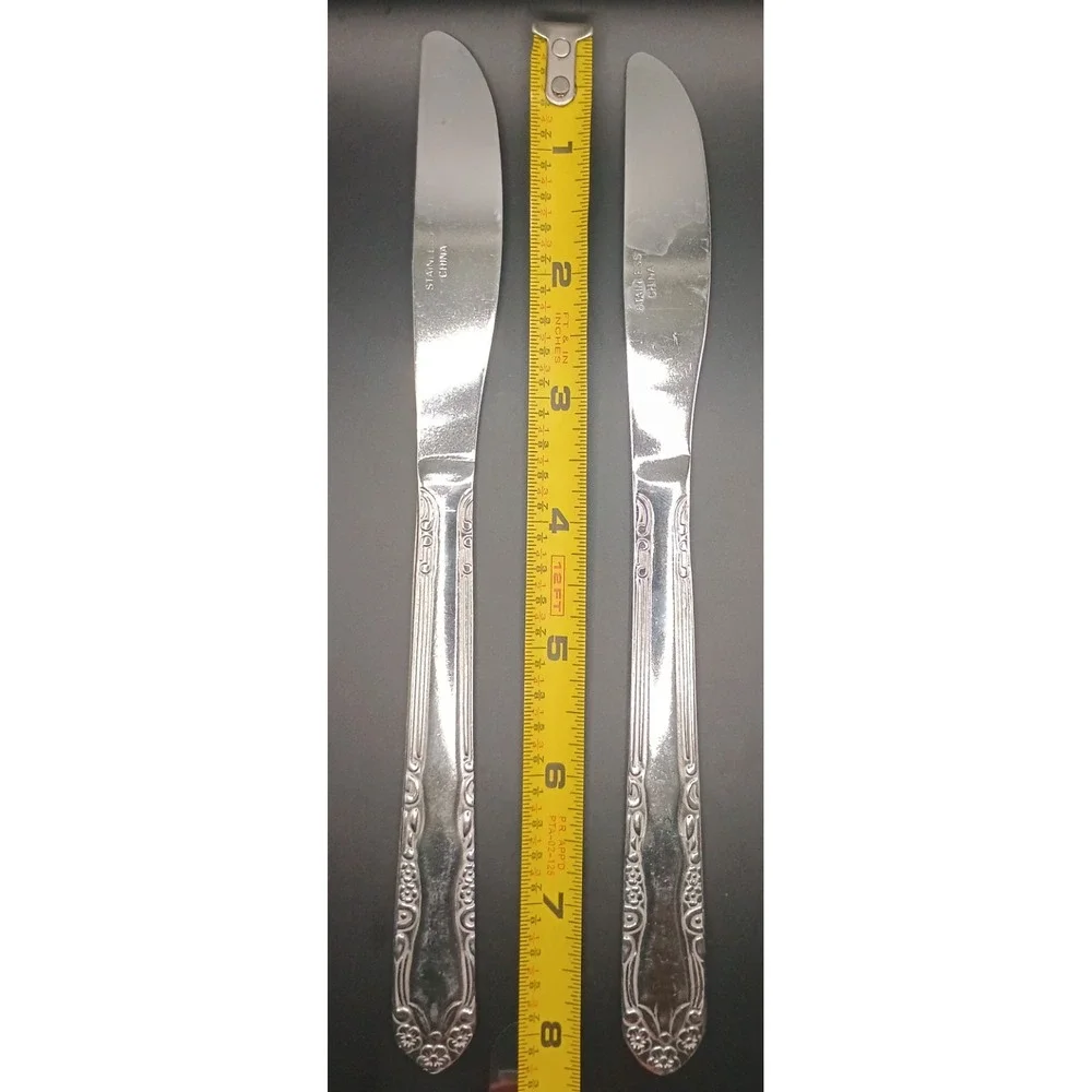 Floral Handle (Stainless Steel, Traditional) - 2 Dinner Knives